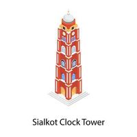 Sialkot Clock Tower vector