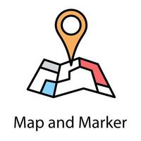 conceptos de ubicación del mapa vector