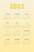 2022 calendar with multicolor cute childish design vertical format vector