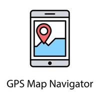 conceptos de gps movil vector