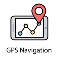 conceptos de rastreo gps vector