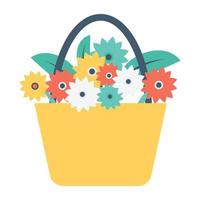 Flower Bucket Concepts vector