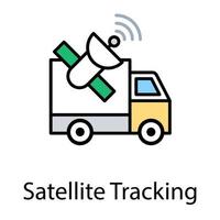 conceptos de navegación por satélite vector