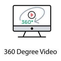 Video de 360 grados vector