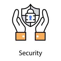 Trendy Security Concept vector