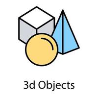 3D Shapes Concepts vector