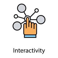 Trendy Interactivity Concepts vector