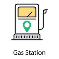 ubicación de la gasolinera vector