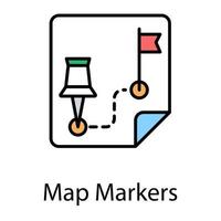 Trendy Mapping Concepts vector