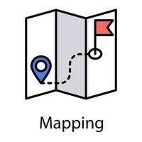 Trendy Mapping Concepts vector