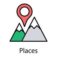 Trendy Geolocation Concepts vector