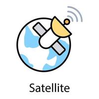 satélite mundial de navegación vector
