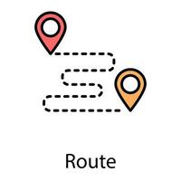 Trendy Route Concepts vector