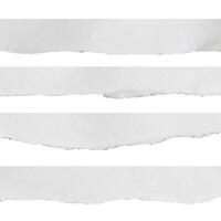 ripped paper on white background and have copy space for design in your work. photo