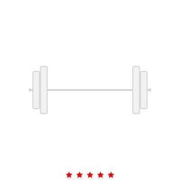 Barbell it is icon . vector