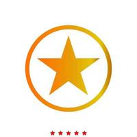 Star in circle it is icon . vector