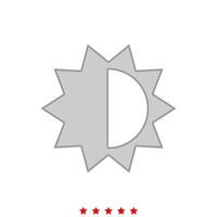 Brightness and contrast setting it is icon . vector