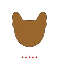 Head of dog it is icon . vector