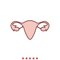 Uterus it is icon . vector