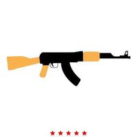 icono de rifle de asalto. estilo plano vector