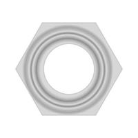 Hex nut icon . Different color . vector