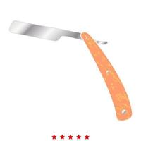 Straight razor icon . Flat style vector