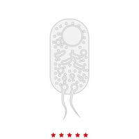 bacterias es icono. vector