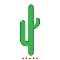icono de cactus. estilo plano vector