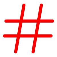 Hashtag icon . Different color . vector