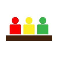 Board meeting - business concept icon . Different color . vector