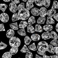 Diamonds 3d composition on black background photo