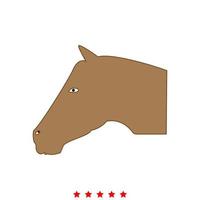 cabeza de caballo es icono. vector