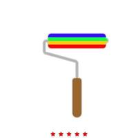 Paint roller it is icon . vector