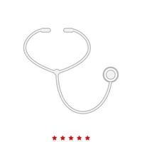 Stethoscope it is icon . vector