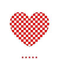 Heart with square it is icon . vector