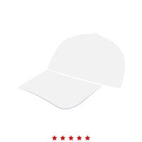 Baseball cap icon . Flat style vector