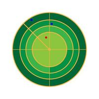 Radar icon . Different color . vector