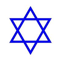 Jewish star of David icon . Different color . vector