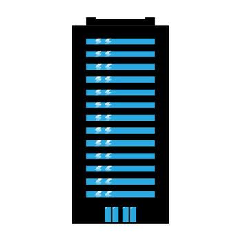 Building icon . Different color . vector