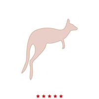 Kangaroo it is icon . vector