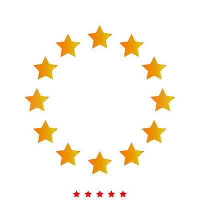 Stars in circle it is icon .