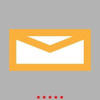 icono de correo estilo plano vector