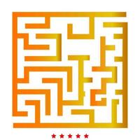 Labyrinth maze conundrum icon . Flat style vector