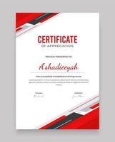 Geometric corporate vertical certificate design template vector