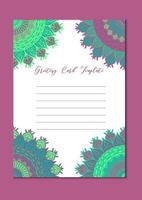 Mandala vintage template card vector