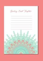 Mandala vintage template card vector