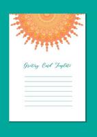 Mandala vintage template card vector