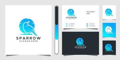 Sparrow logo design vector