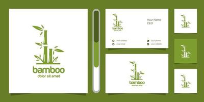 diseño de logotipo de bambú vector