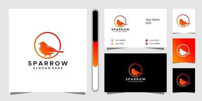 Sparrow logo design vector